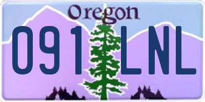 OR license plate 091LNL