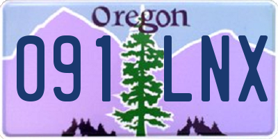 OR license plate 091LNX