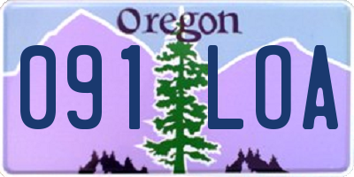 OR license plate 091LOA