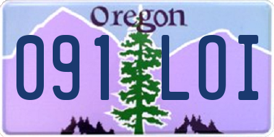 OR license plate 091LOI
