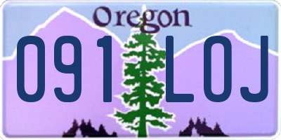 OR license plate 091LOJ