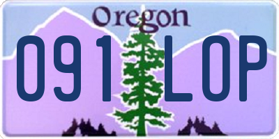 OR license plate 091LOP