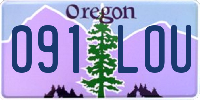OR license plate 091LOU