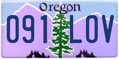OR license plate 091LOV