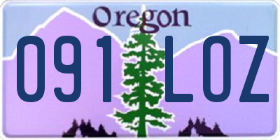 OR license plate 091LOZ