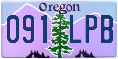 OR license plate 091LPB