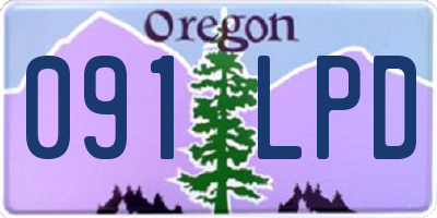 OR license plate 091LPD