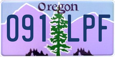 OR license plate 091LPF