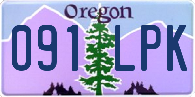 OR license plate 091LPK