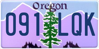 OR license plate 091LQK
