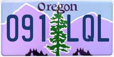 OR license plate 091LQL