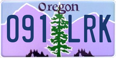 OR license plate 091LRK