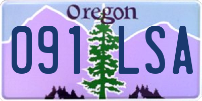 OR license plate 091LSA