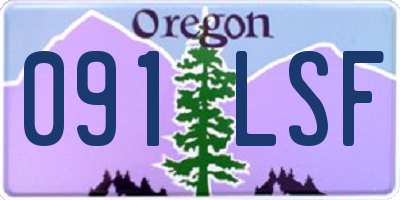 OR license plate 091LSF