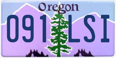 OR license plate 091LSI
