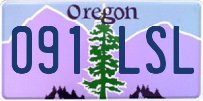 OR license plate 091LSL