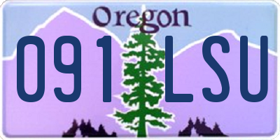 OR license plate 091LSU