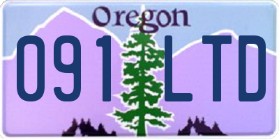 OR license plate 091LTD