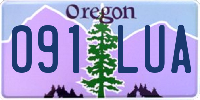 OR license plate 091LUA