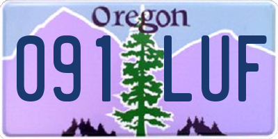 OR license plate 091LUF