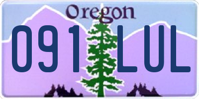 OR license plate 091LUL