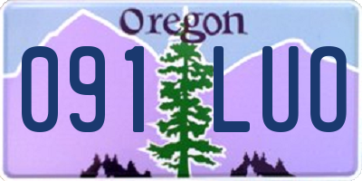 OR license plate 091LUO