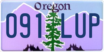 OR license plate 091LUP