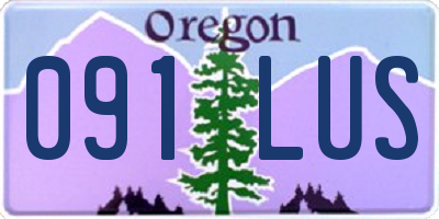 OR license plate 091LUS