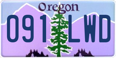OR license plate 091LWD