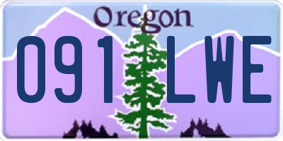 OR license plate 091LWE