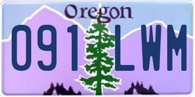 OR license plate 091LWM