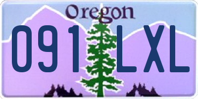 OR license plate 091LXL