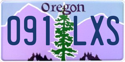 OR license plate 091LXS