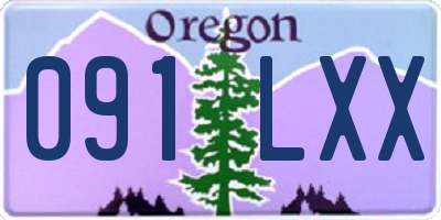 OR license plate 091LXX