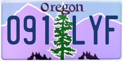 OR license plate 091LYF