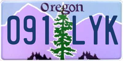 OR license plate 091LYK
