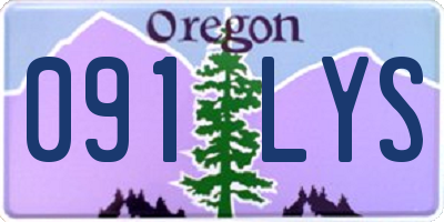 OR license plate 091LYS