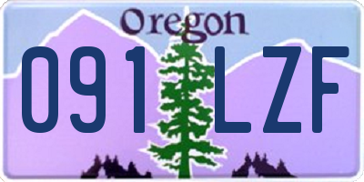 OR license plate 091LZF