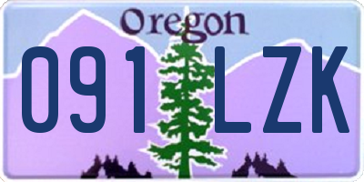 OR license plate 091LZK