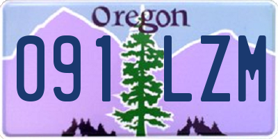 OR license plate 091LZM