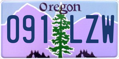 OR license plate 091LZW