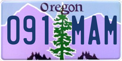 OR license plate 091MAM