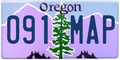 OR license plate 091MAP