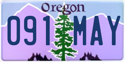 OR license plate 091MAY