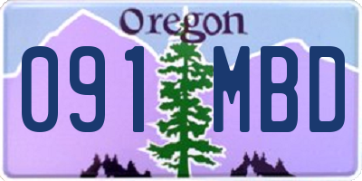 OR license plate 091MBD