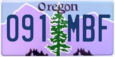 OR license plate 091MBF