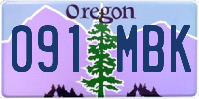OR license plate 091MBK