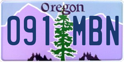 OR license plate 091MBN