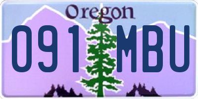 OR license plate 091MBU