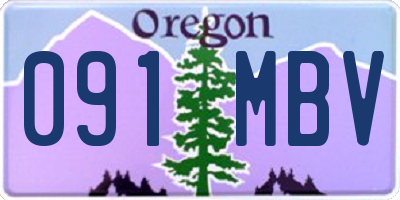 OR license plate 091MBV